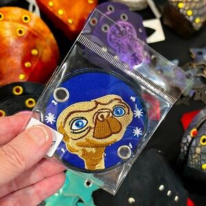 E.T. Embroidered patch  roller skates shoelace patch  shoe charm